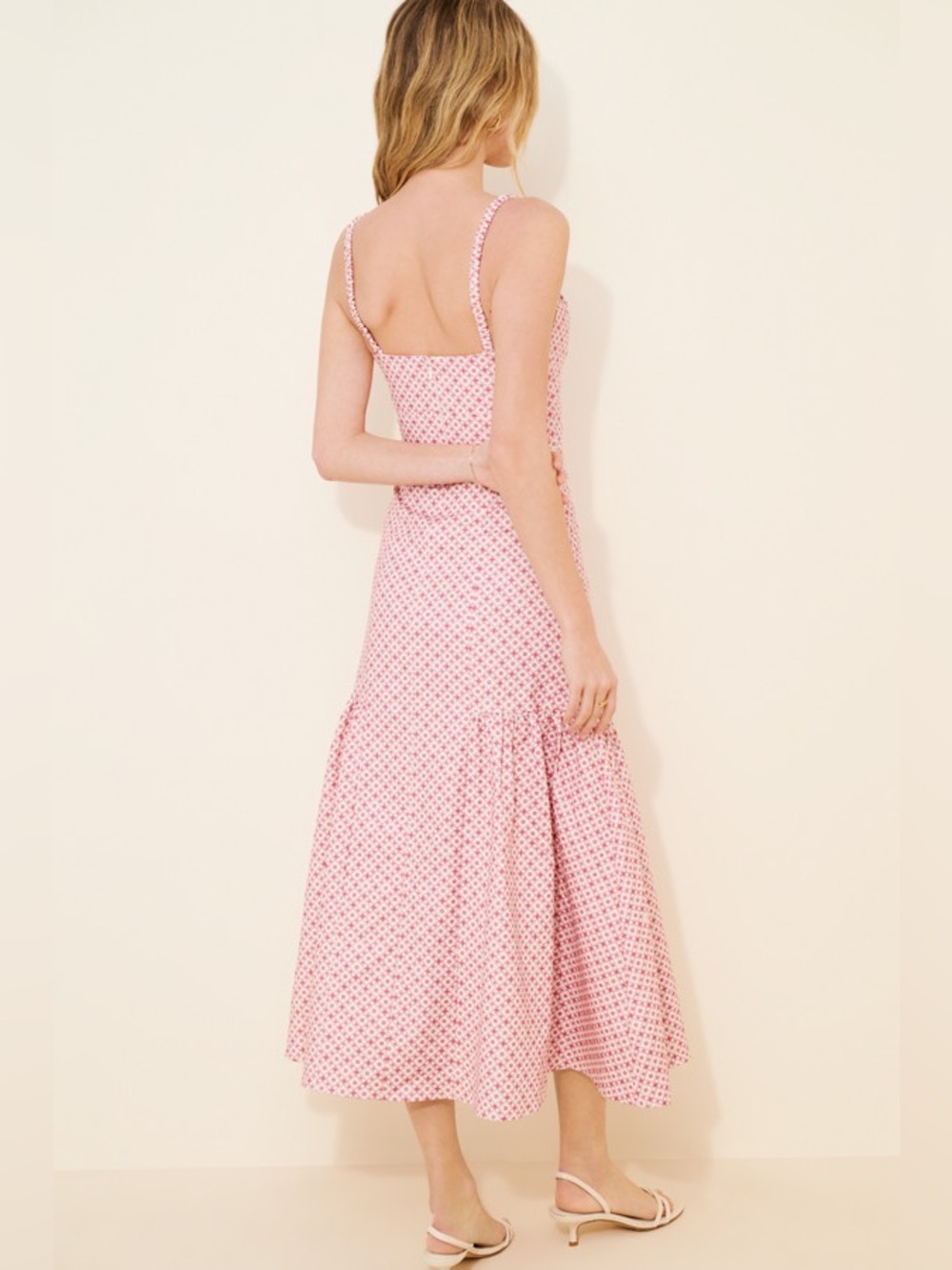 NWT Hill House The Lillie Dress in Rose Circular Lattice, Size XL - Picture 2 of 10